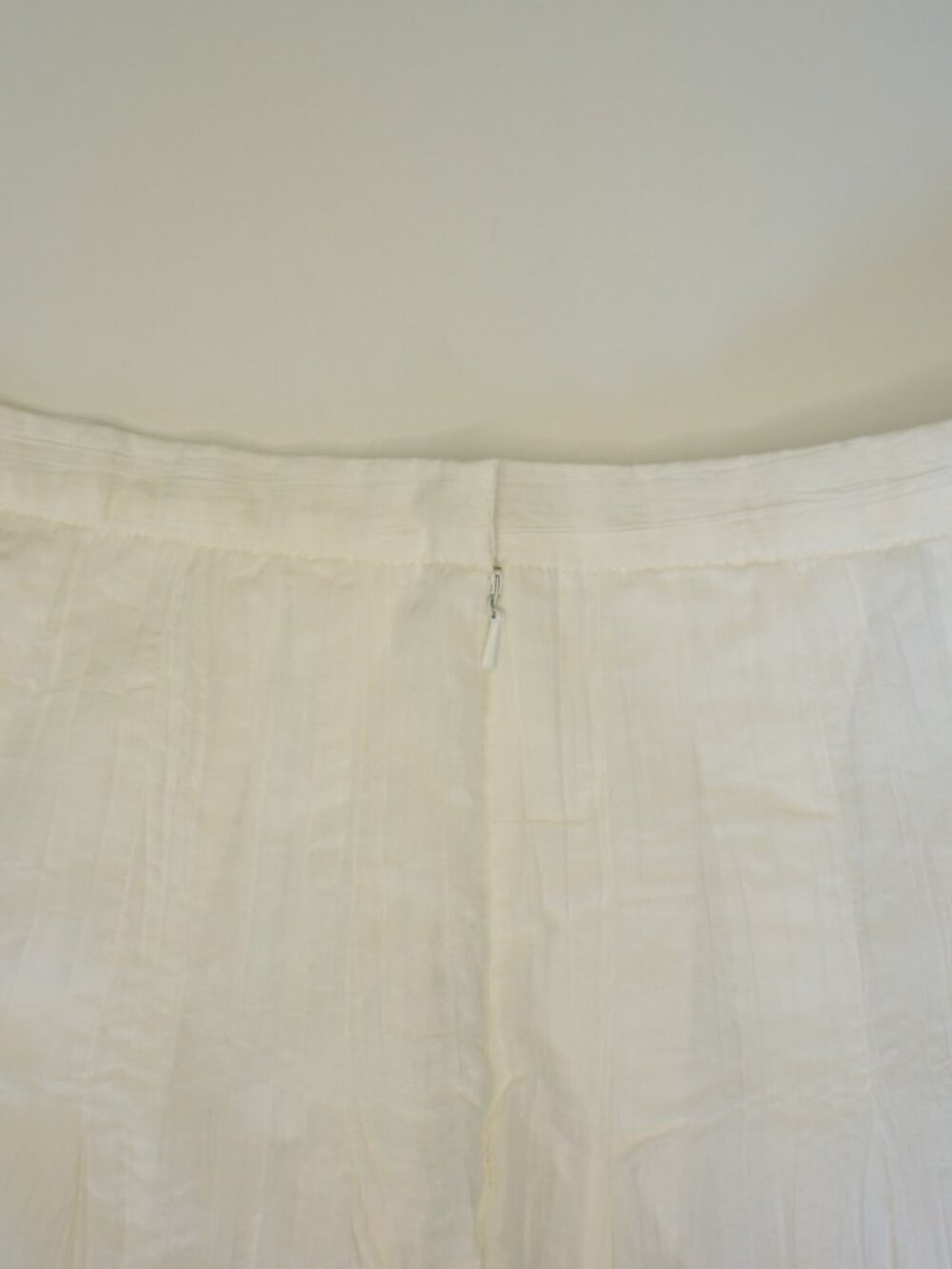 [NWT] J.Jill Women's Petite Cotton And Silk Crinkle Skirt White 2P - Picture 2 of 4